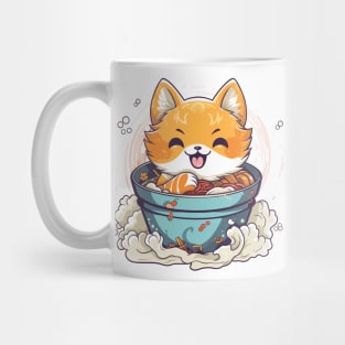 Fox in Ramen Mug